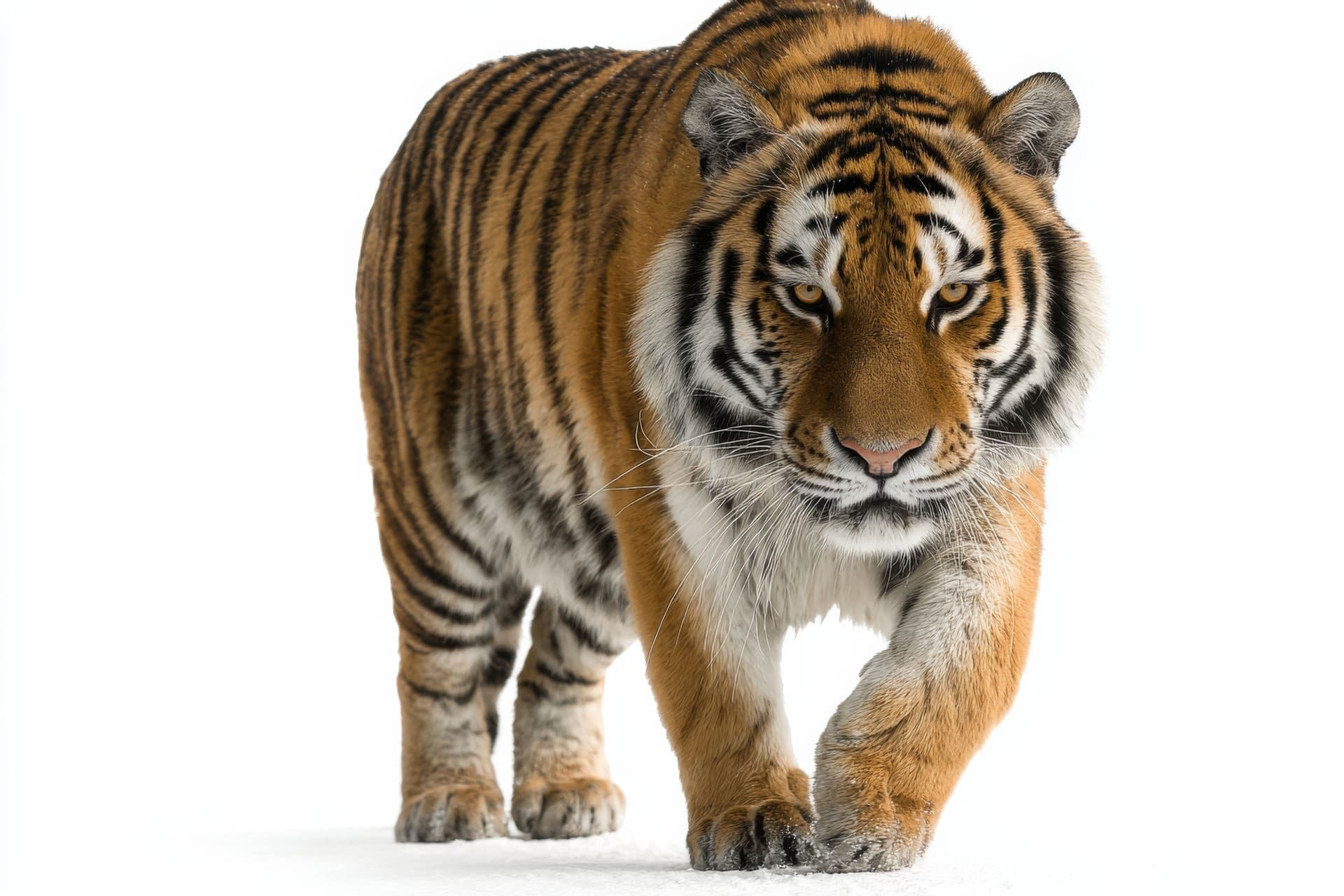 Tigre à l'affût, précision absolue